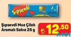 ŞIPSEVDİ MUZ ÇİLEK AROMALI SAKIZ 25 G fiyat ve kampanya bilgisi